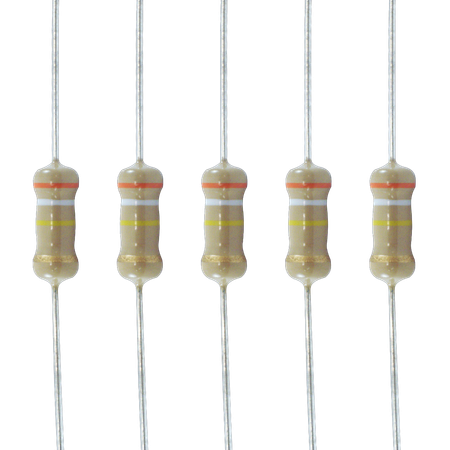 Xicon 10K Ohm 1/2 Watt 5% Carbon Film Resistors - 100 Piece Lot (293-10K-RC)
