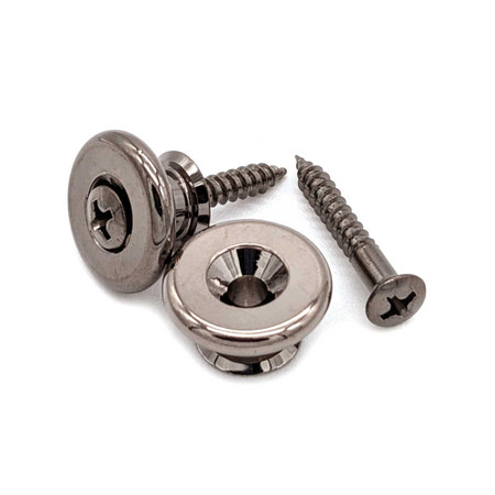 Oversize Strap Buttons - Gotoh Cosmo Black (pair) - Canada