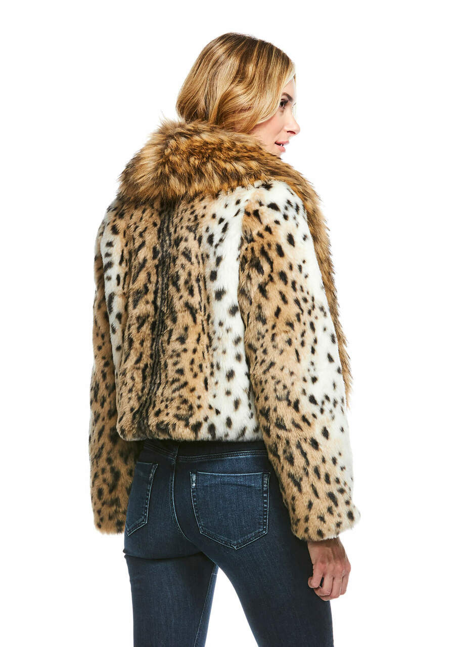 Leopard City Chic Faux Fur Jacket | Women's Faux Fur Jackets