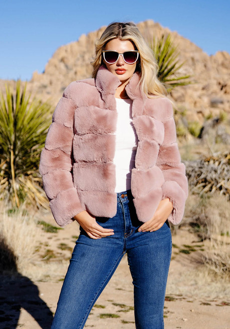 Fabulous-Furs Rosewood Faux Fur Posh Jacket 