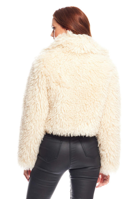 Fabulous-Furs Ivory Faux Sherpa Snowdrift Jacket 