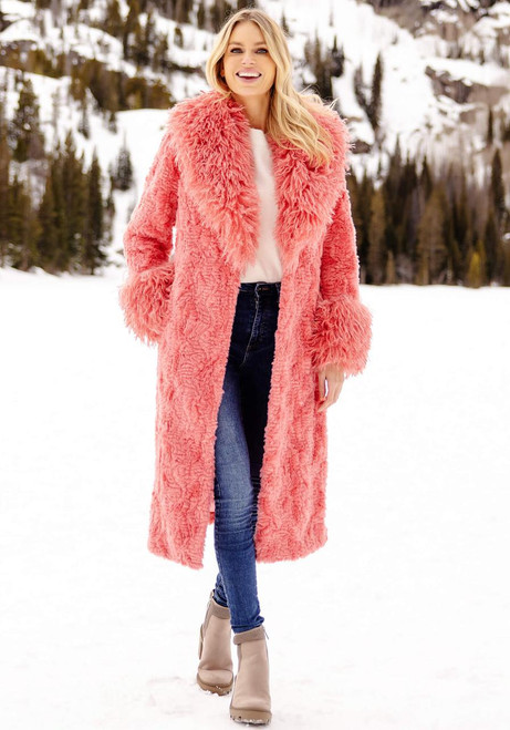 Fabulous-Furs Bubblegum Faux Fur Fri-Yay! Coat 