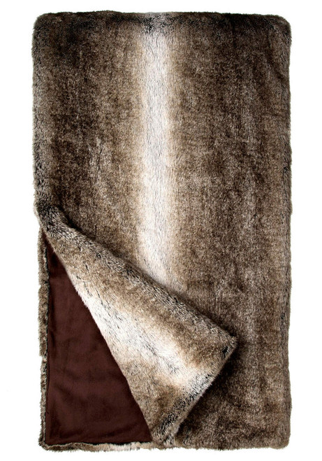 Signature Series Grey Rabbit Faux Fur Throws