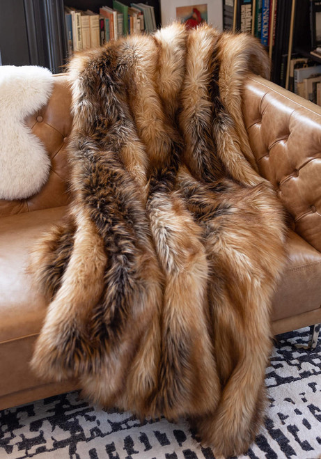 Limited Edition Red Fox Faux Fur Throws