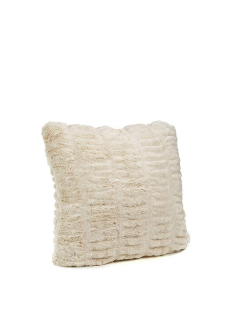 Couture Collection Ivory Mink Faux Fur Pillows