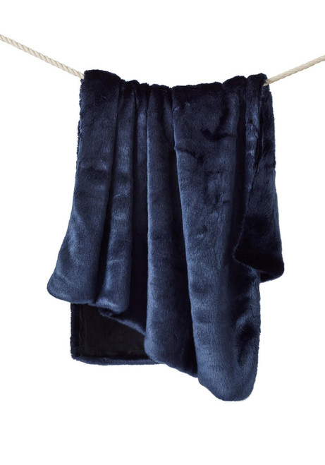  Couture Collection Steel Blue Mink Faux Fur Throws 