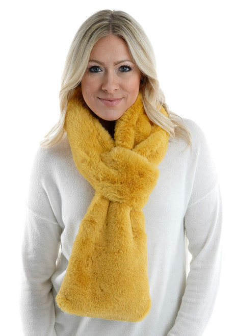 Goldenrod Faux Fur Loop Scarf