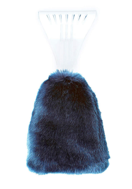 Steel Blue Mink Faux Fur Ice Scraper