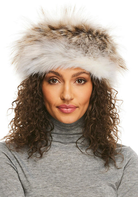 Tundra Wolf Faux Fur Russian-Style Hat