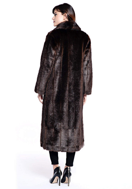 Sable Signature Full-Length Faux Fur Coat