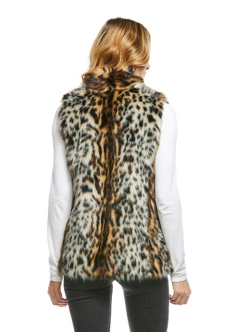 Ocelot Faux Fur Hook Vest