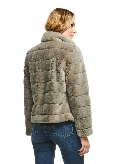 Greige Perfect Little Faux Fur Jacket