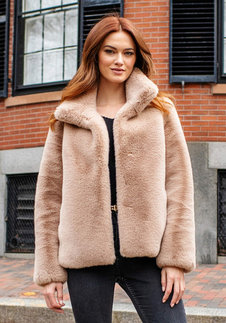 Dusty Blush Faux Fur Every-Day Mink Jacket