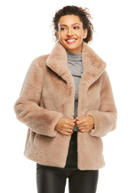 Dusty Blush Faux Fur Every-Day Mink Jacket