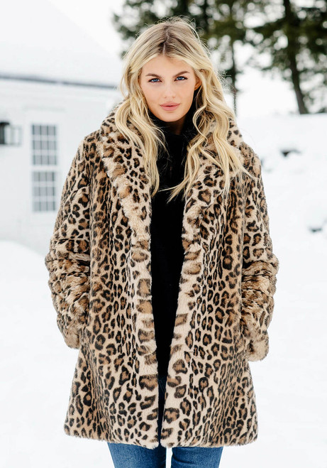 Leopard Faux Fur Le Mink Jacket
