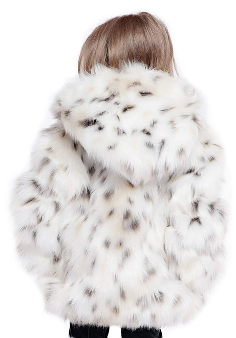 Childrens Snow Leopard Faux Fur Parka