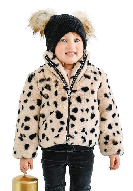 Kids Wild Cheetah Faux Fur Every-Day Jacket