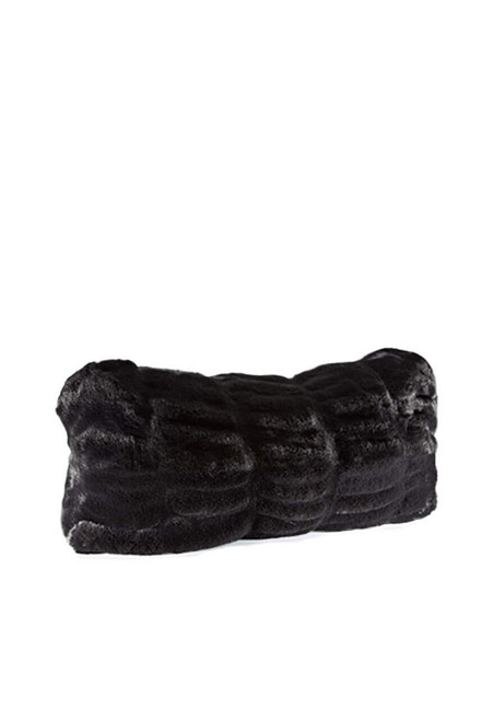 Couture Collection Onyx Mink Faux Fur Pillows
