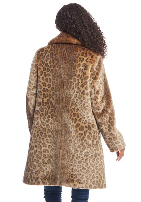 Vintage Leopard Faux Fur Pardon My French Stroller Coat