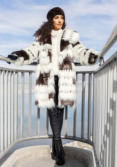 Alter Ego Faux Fur Shawl Collar Coat