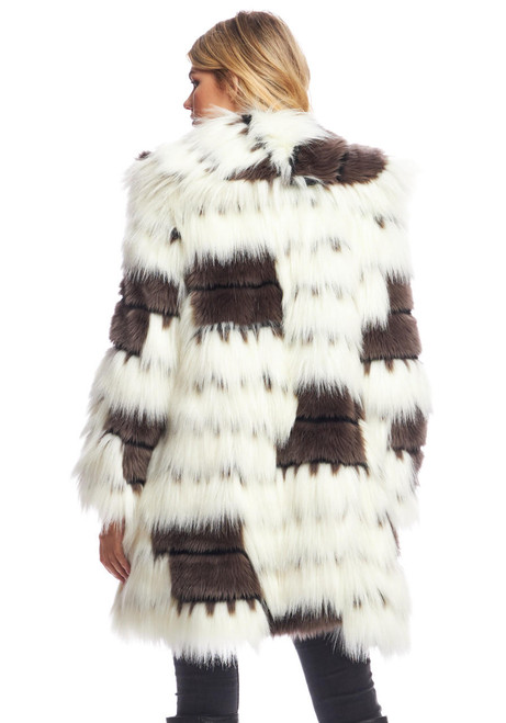 Alter Ego Faux Fur Shawl Collar Coat