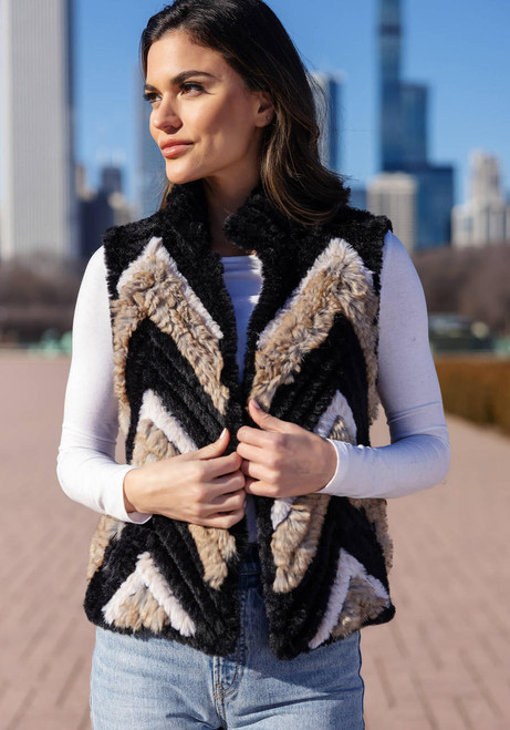 Ultra Knitted Faux Fur Vest