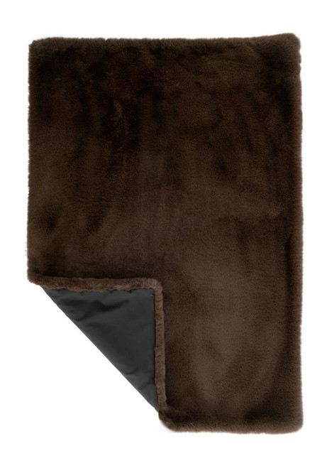 Chocolate Mink Faux Fur Lap Blanket