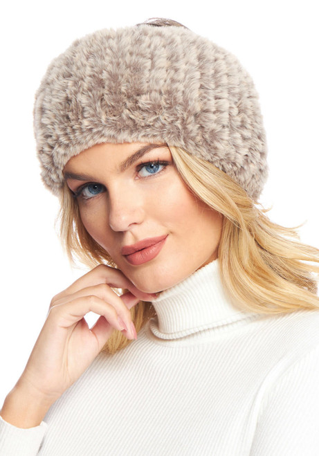 Natual Faux Fur Knitted Neckwarmer