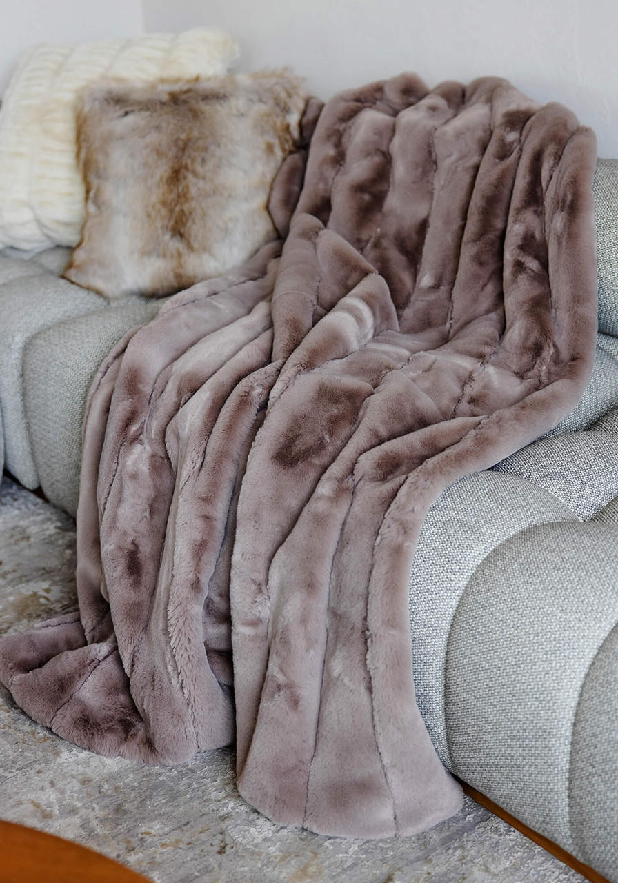 Rosewood Faux Fur Posh Throw Fabulous Furs Wholesale