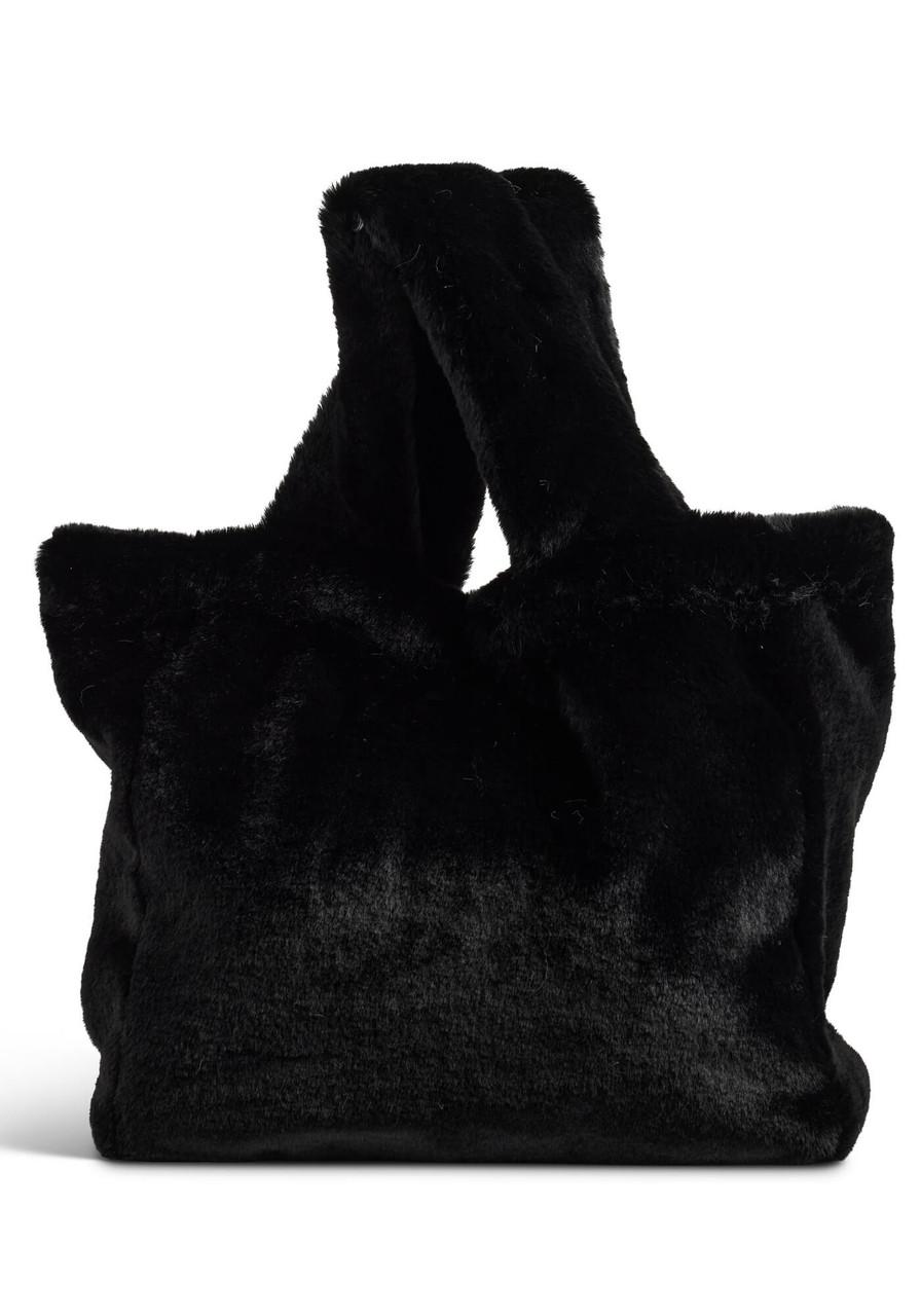Fabulous-Furs Black Faux Fur Le Mink Tote 