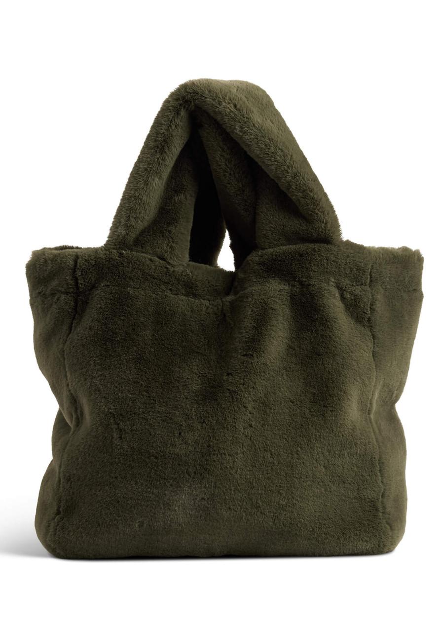 Fabulous-Furs Olive Faux Fur Le Mink Tote  Fabulous-Furs Olive Faux Fur Le Mink Tote
