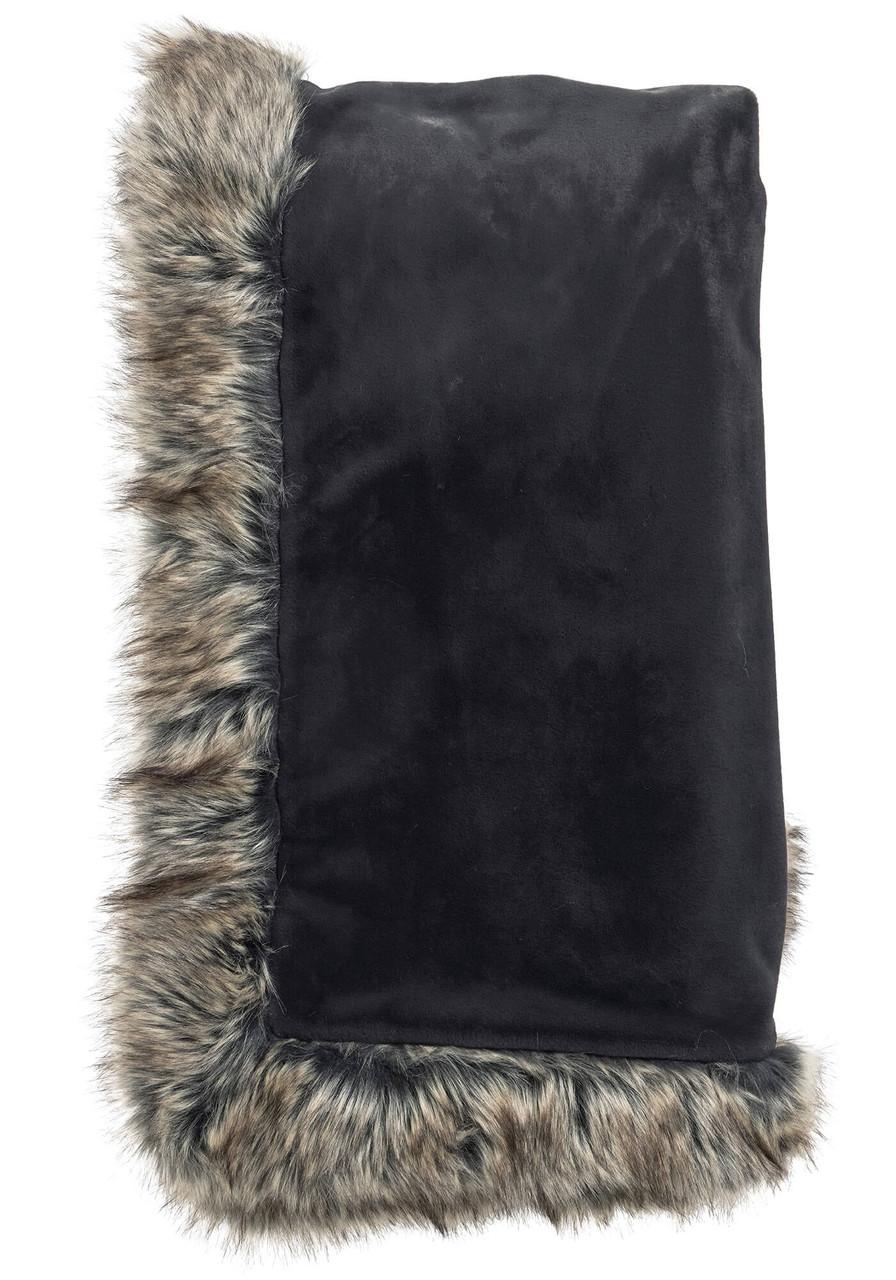 Fabulous-Furs Charcoal  Faux Sheared Beaver Alpine Weighted Throw  Fabulous-Furs Charcoal  Faux Sheared Beaver Alpine Weighted Throw