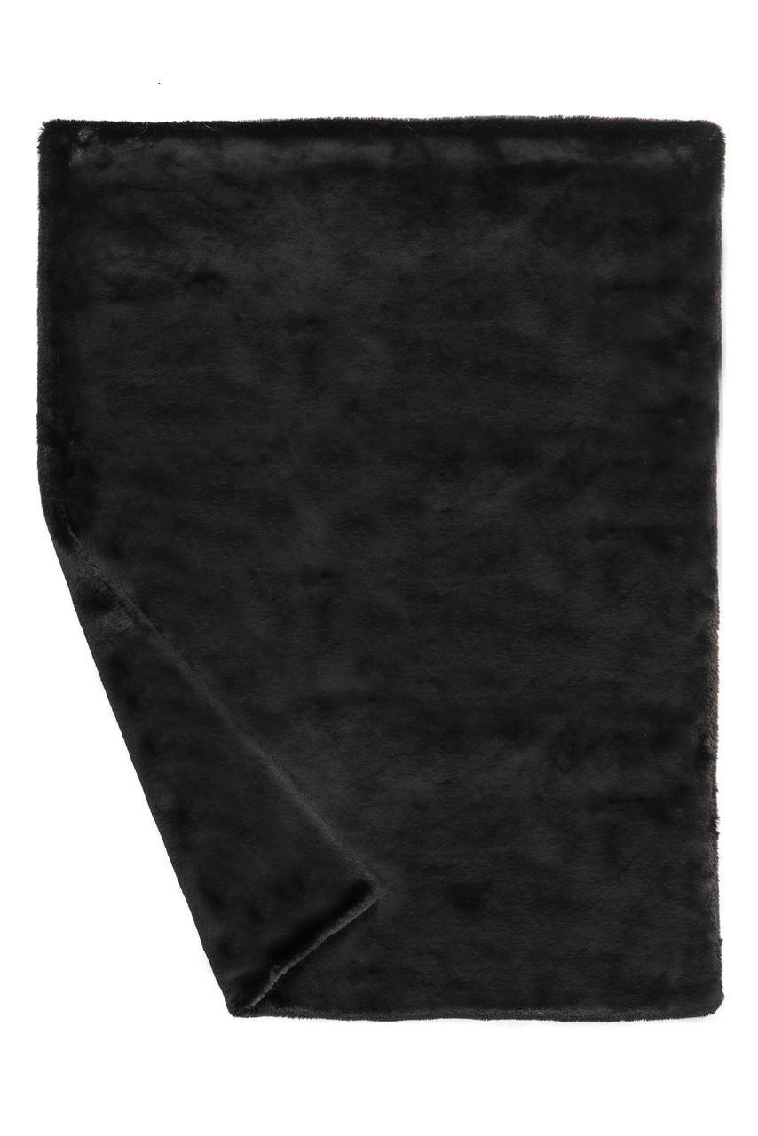  Black Sheared Beaver Faux Fur Pampered Pet Throw 