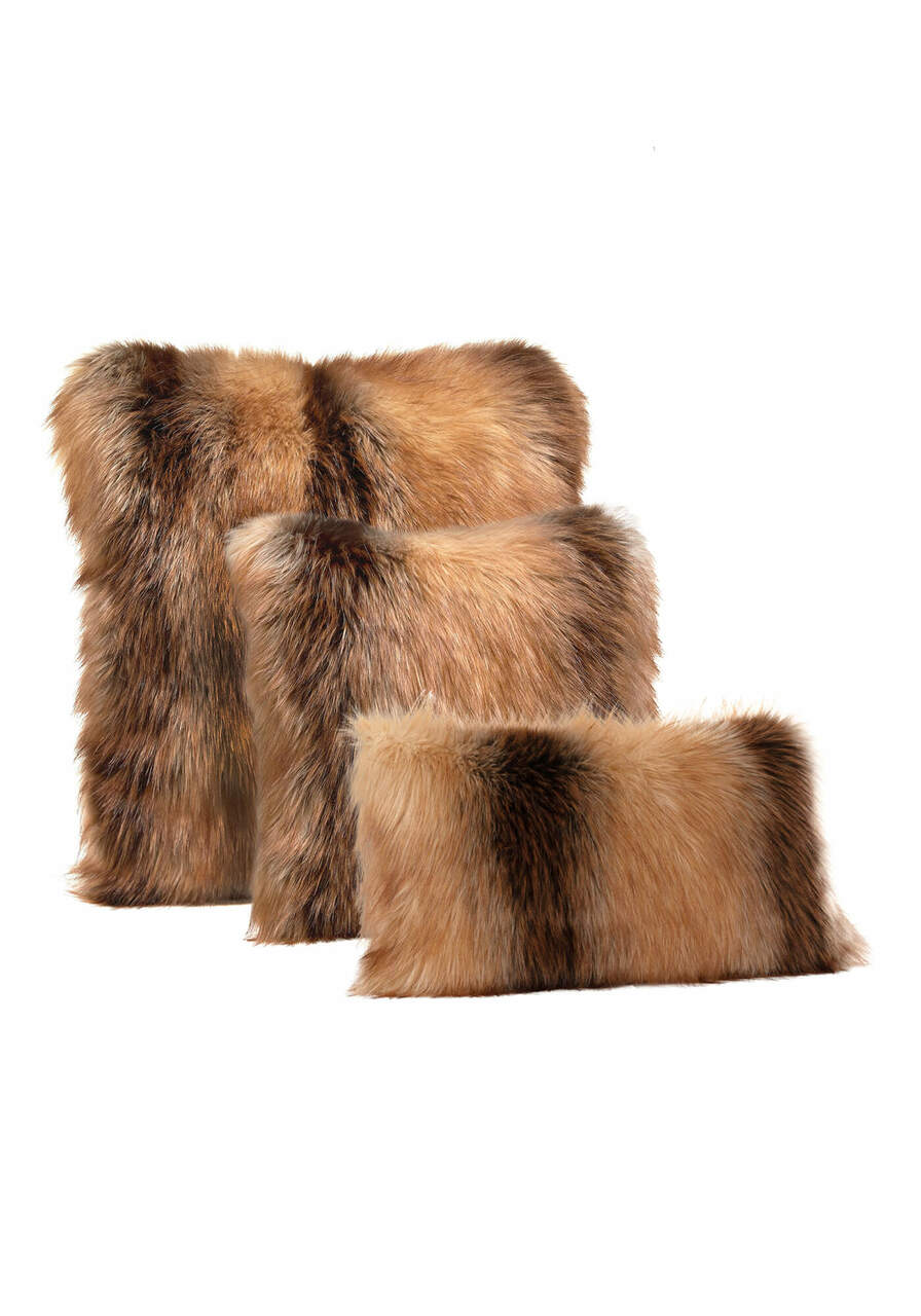 Limited Edition Red Fox Faux Fur Pillows Limited Edition Red Fox Faux Fur Pillows