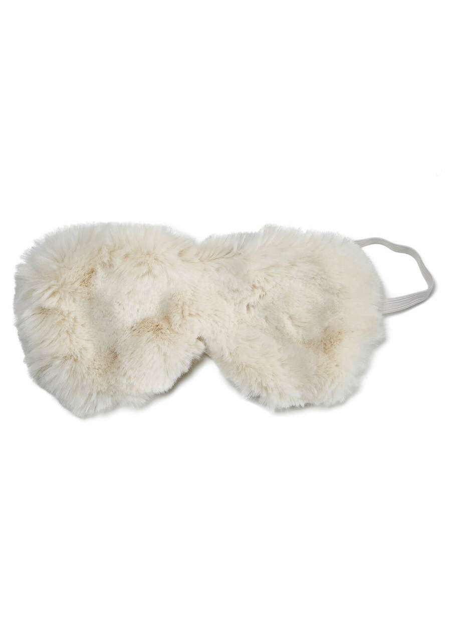 Ivory Mink Faux Fur Eyemask
