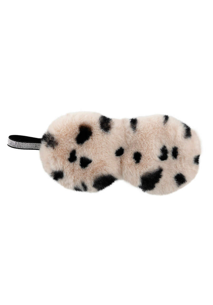 Wild Cheetah Faux Fur Sparkle Eye Mask