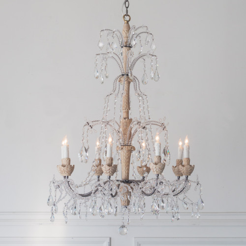 Eloquence® Genovese Chandelier in White Pepper Finish