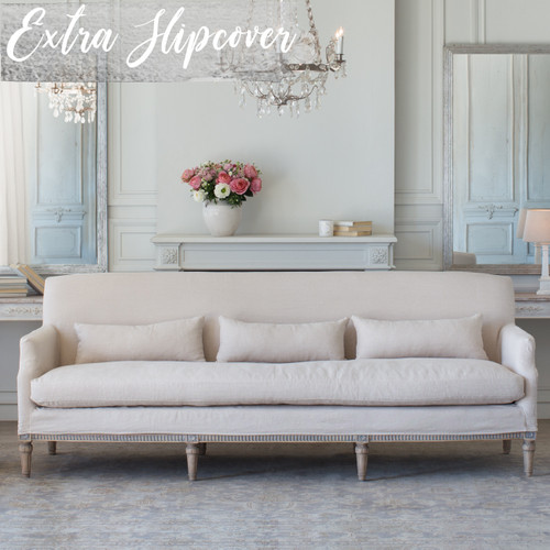 Eloquence® Extra Slipcover in Harvest Linen for Louis Cannes Sofa