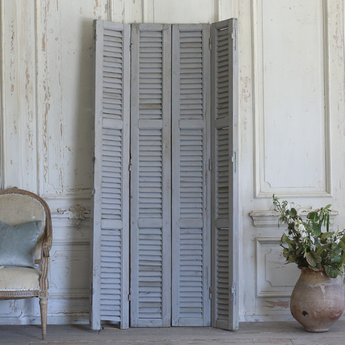 Set of Four Vintage Blue-Grey Shutters AEVM78039