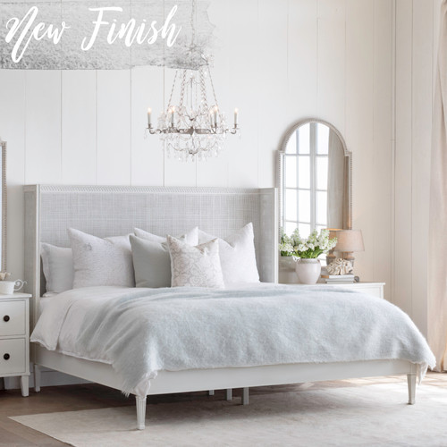 Eloquence® Cassia Cane Bed in Sea Glass and Soft Ivory Highlight Finish