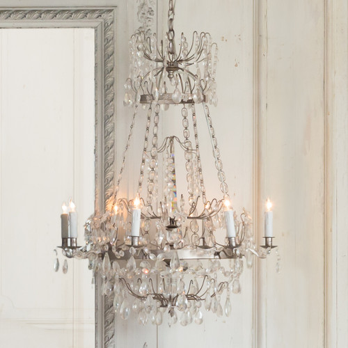 Albertina Chandelier in Silver Finish