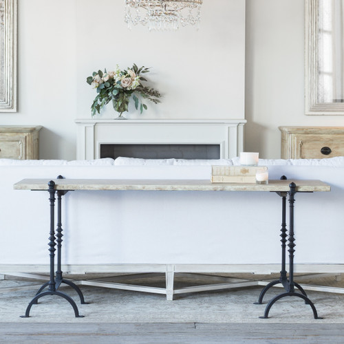 Eloquence® St. Remy Console Table in Farmhouse Oak Finish