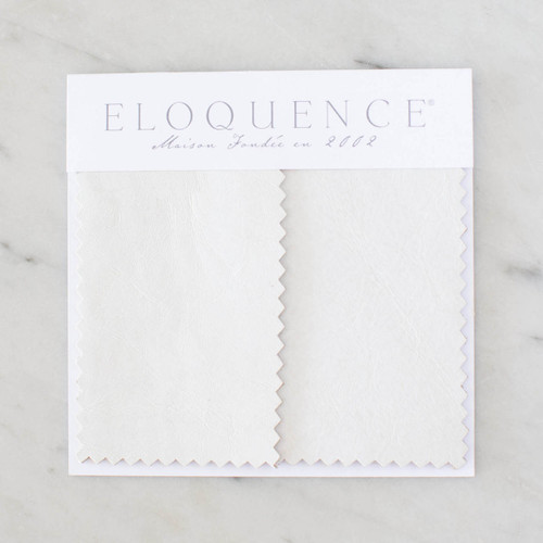 Eloquence® Upholstery Sample in White Leather 