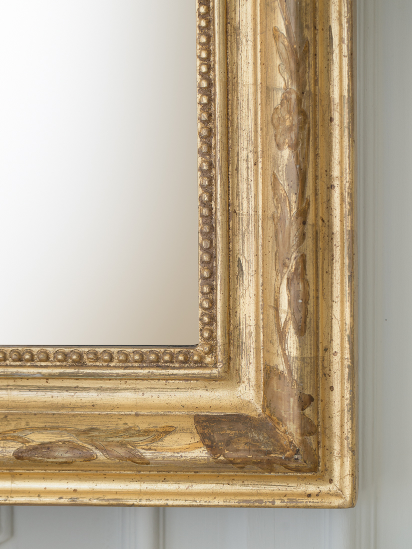 Louis Philippe Mirror 50H, Gilded Gold