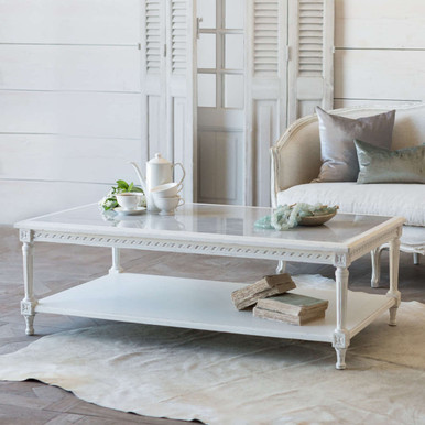 White antique side table deals