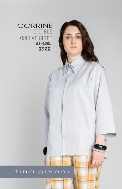 CORRINE Double Collar Shirt A1/4081 PRINT