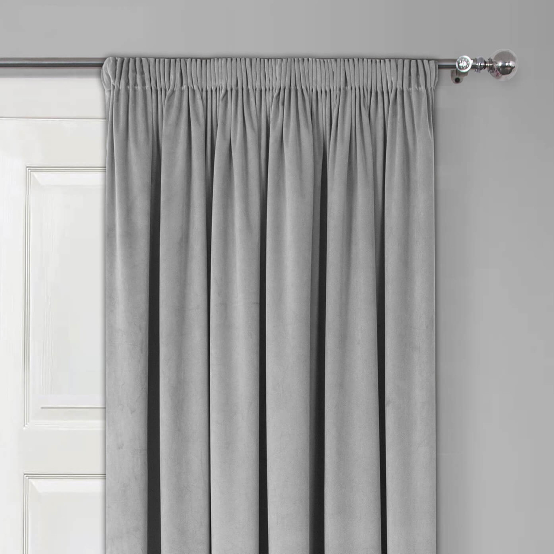 Velour Pencil Pleat Door Curtains and Drapes | The Mill Shop