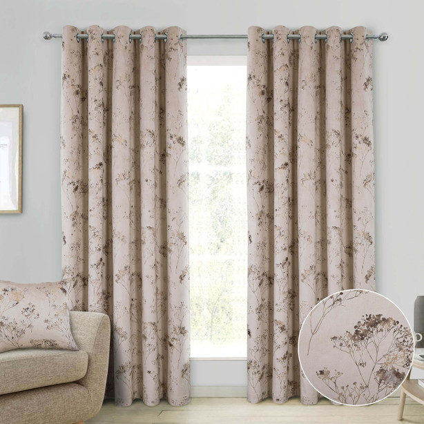 Buy Blue Isla Floral Print Blackout/Thermal Curtains from Next USA