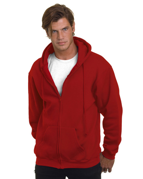 Bayside BA900 - Adult  9.5oz., 80% cotton/20% polyester Full-Zip Hooded Sweatshirt