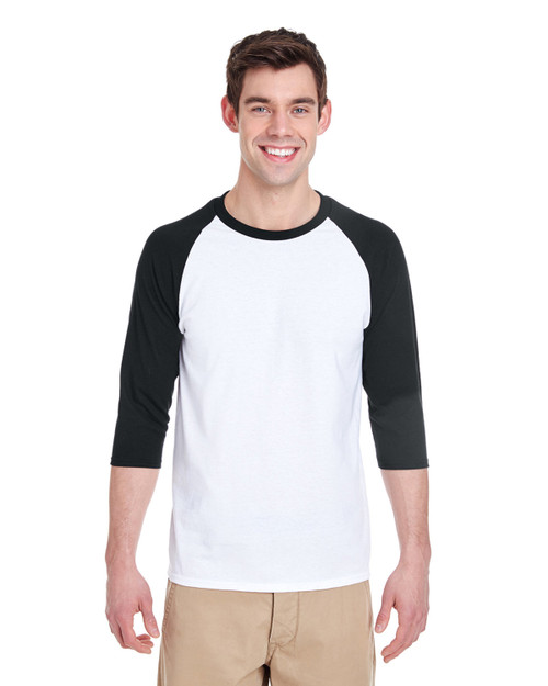 Gildan G570 - Adult Heavy Cotton™ 3/4-Raglan Sleeve T-Shirt